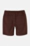 Brown Regular Fit Elastic Waist Shorts & Bermuda Tmnss26Sr00018 - 6