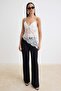 White Asymmetrical Cut Lace Blouse Tpraw27Bz00004 - 2