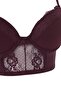 Bordo Micro Dantelli İp Askılı Ekstra Dolgulu/Push-Up Büstiyer Örme Sütyen THMAW24SU00022 - 11
