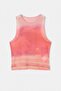Pink Printed Fitted Crew Neck Sleeveless Tulle Knitted Blouse Twoss26Bz01099 - 11