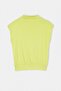 Lime Plain Regular Fit Stand Collar Sleeveless Viscose Ribbed Knitted Blouse Twoaw27Bz00107 - 5