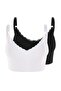 Çok Renkli 2li Seamless/Dikişsiz Dantel Detaylı Kapsız Askılı Bralette Sütyen TBBSS26CW00018 - 6