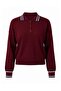 Bordo Renk Bloklu Polo Yaka Triko Kazak TWOAW26KZ00238 - 6