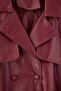 Bordo Regular Kuşaklı Suni Deri Kısa Büyük Beden Trençkot TWOAW27BM00002 - 7