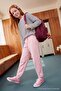 Pink Girls' Plain/Basic Jogger Thick Non-Embossed Knitted Sweatpants Tkdaw27Ea00005
