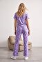 Lila 100% Cotton Heart Knitted Pajamas Set Thmaw27Pt00142 - 3