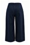 Koyu Mavi Bel Detaylı %100 Pamuk Yüksek Bel Barrel Jeans TWOAW27JE00140 - 7