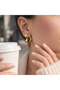 Gold Hoop Heart Earrings-Stainless Steel-2.5 cm