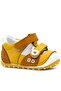 Genuine Leather Yellow Nubuck Velcro Summer First Step Shoes - 2