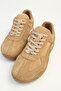Luna Genuine Leather Beige Women's Sneaker - 3