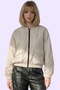 Women's Stone Water Resistant Windproof Crinkle Fabric Hooded Raincoat - Windbreaker