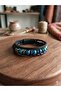 Father's Day Special Natural Stone Knitted Model Men's Leather Bracelet - 4