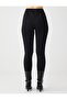 Black Skinny High Waist Knitted Leggings - 5