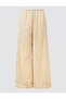 Mink Relaxed Fit High Waist Wide Leg Satin Woven Pants - 7