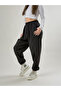 Elastic Cuffed Pleated Black Jogger Women's Trousers Coc2081