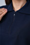 Women's Navy Blue Relaxed Fit Zippered Sweat Pants Set - 5