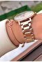 Rose Gold Color Waterproof Women's Wristwatch - With Bracelet Gift - 2