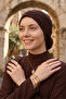 Knotted Coffee Instant Turban Hijab Bonnet Suitable for Medical Use - 7