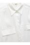 Short Sleeve Satin Shirt with Flap Pocket Detail - 5
