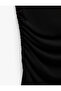 Lightweight Stand Collar Sleeveless Draped Slim Fit Midi Pencil Dress - 6