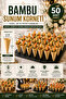 50 Pkt Mini Bamboo Presentation Cones 6X3.5 cm Natural Presentation Cone Cocktail Catering Finger Food Presentation Holder - 6