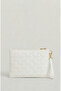 حقيبة يد منقوشة على شكل مثلث أبيض