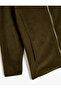Zippered Fleece Sweatshirt Stand Collar Long Sleeve - 4
