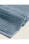 Likya 100% Cotton Jacquard Plain Striped Blue 2-Piece Dowry Towel Set 1035A 70X140 - 3