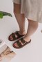 Goldy Women's Double Buckle Adjustable Comfortable Sole Daily Slippers - 6