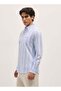 Men's Blue with White Stripes Slim Fit Casual Shirt for Every Occasion - 3