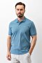 Men's S.Blue Polo Neck T-Shirt Cotton Keep Cool Regular Fit 2061 - 3
