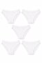 5-Pack Tutku Women's Jacquard Bikini Panties 100% Cotton 0679