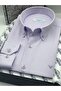 Slim Fit Long Sleeve Cotton Easy-To-Iron Men's Shirt with Gift Box Fs- 002225   - Lilac - 4