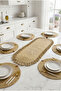 Natural Jute Runner and American Placemat Set 7 Pieces (1 Runner + 6 Placemats) - 3