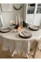 Roza Pötikare Ruffled Round Tablecloth Beige - 2