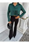 Women's Crop Satin Shirt - 2