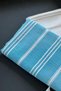 2-Piece Peskir Set, 2 Pieces 55X85 cm Cotton Kitchen, Drying, Head, Hand, Tea, Wedding, Hammam, Bath Towels, Quick-Drying Sultan Blue and White Striped - 2