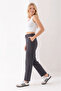 Women's Smoked Modal Fabric Balloon Model Ribbed Front Comfortable Fit Pants - 4