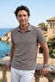 Men's Shirt Collar Cotton Mercerized Self-Patterned Jacquard Classic Fit Gray T-Shirt - 5108
