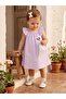 Sequin Drawstring Embroidered Ruffle Dress for 6-18 Months - Lilac