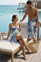 Natura Peshtemal |   Cotton - Natural Fringe |   Beach, Pool, Spa, Sauna, Sports, Travel Towel - Blue - 2