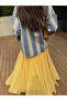 Yellow Chiffon Polka Dot Skirt - 0613 - 3