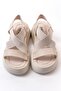 Girl's Beige Lightweight Elastic Non-Slip Sole Orthopedic Sandals - 5
