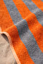 Beach Towel 100% Cotton Certified Kabana Orange Gray Striped Pool Beach Towel 70X140Cm - 6