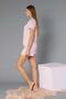 Buttoned Short Sleeve Shorts Set - Summer Heart Pattern Soft Milan Fabric - M, L, Xl, XXL - 4