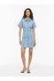 Rochie din denim VINISA Scurtă - 5