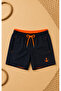 2 Pieces Boys 5-15 Years Sea-Pool-Beach Shorts Waterproof and Lined Fabric Set Yellow-Black - 2