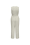 Ecru Women's Regular Fit Jumpsuit Onlsiesta S/L Linen Bl Belt Jumpsui - 2