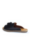 Shoes Black Leather Women's Espadrille Slippers 01Wj0311 - 5