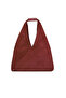 Burgundy Suede Women Shoulder Bag 01Wbs7365 - 4